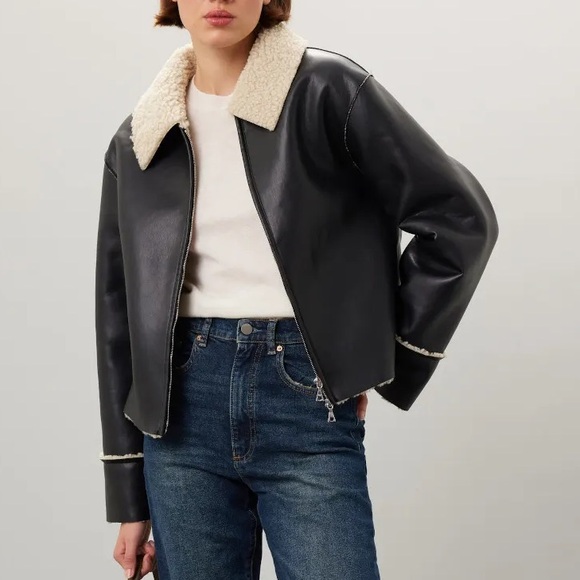 Modern Citizen Shearling Collared Bonnie Jacket - Picture 4 of 7